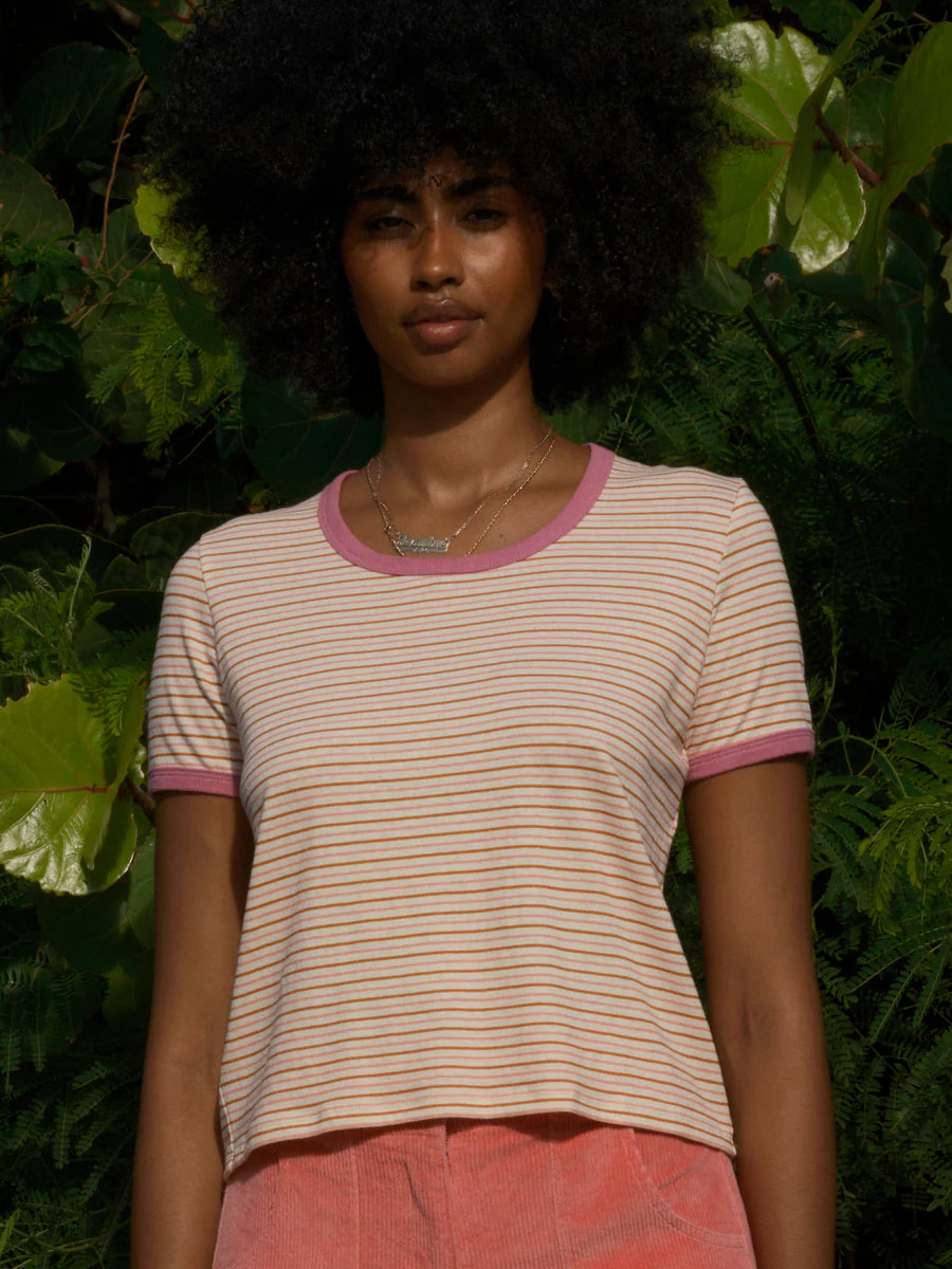 Ringer Tee - Pink Stripe - Image 3