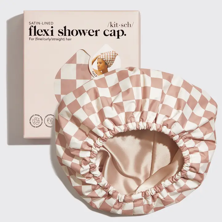 Satin Lined Flexi Shower Cap - Image 2