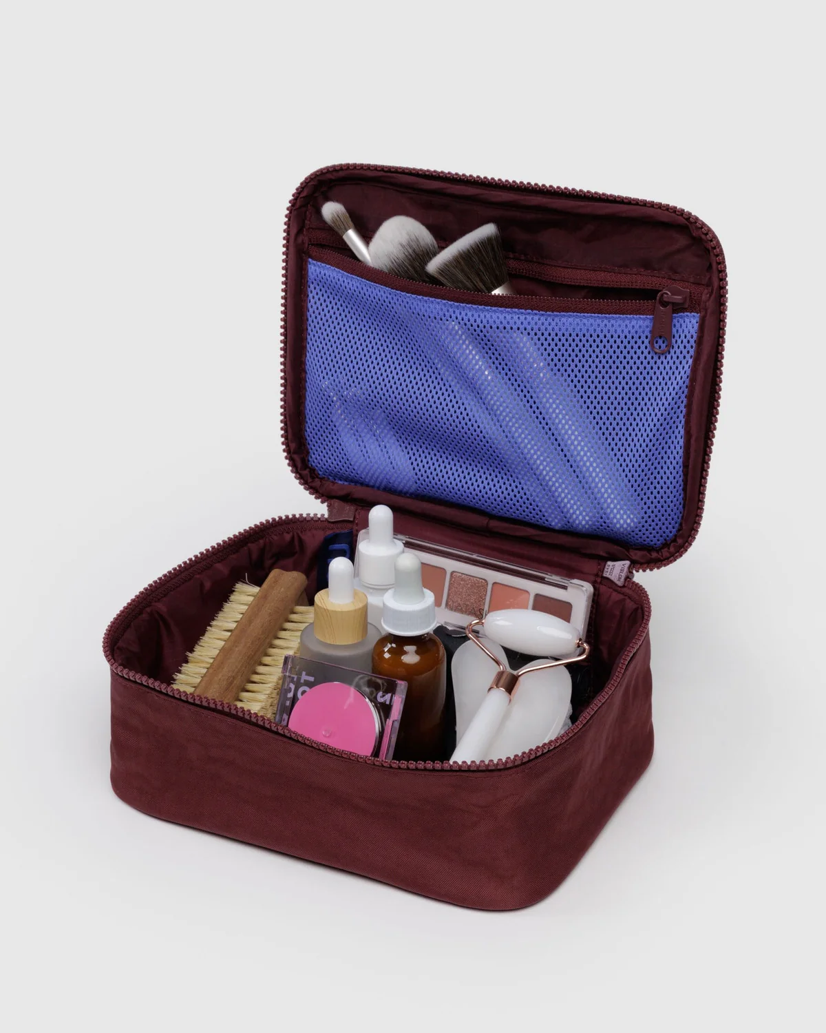 Small Cosmetic Case- Mahogany - Image 2