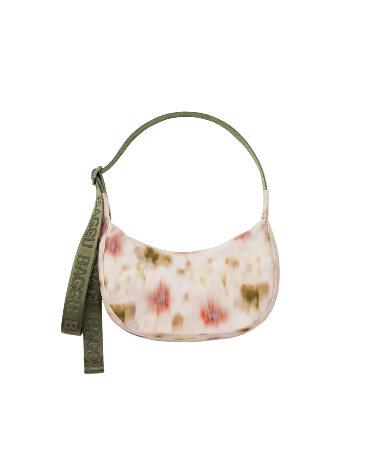 Small Nylon Crescent Bag - Abstract Floral
