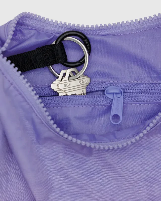 Small Nylon Crescent Bag - Wisteria - Image 2