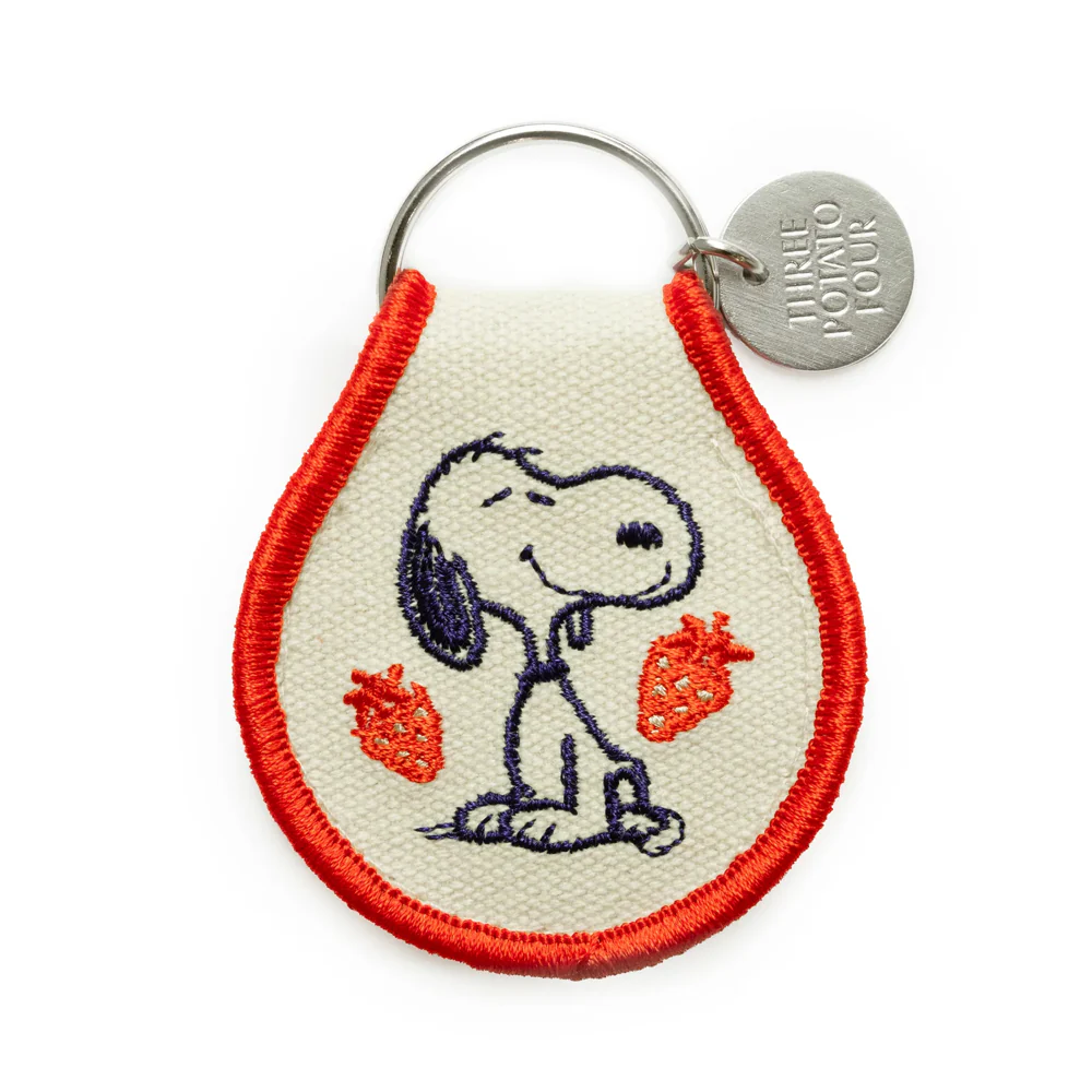 Snoopy Strawberry Patch Keychain