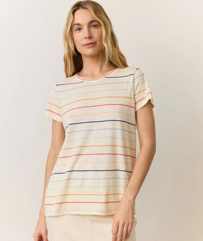 Swing Crew Tee- Rainbow Stripe - Image 2