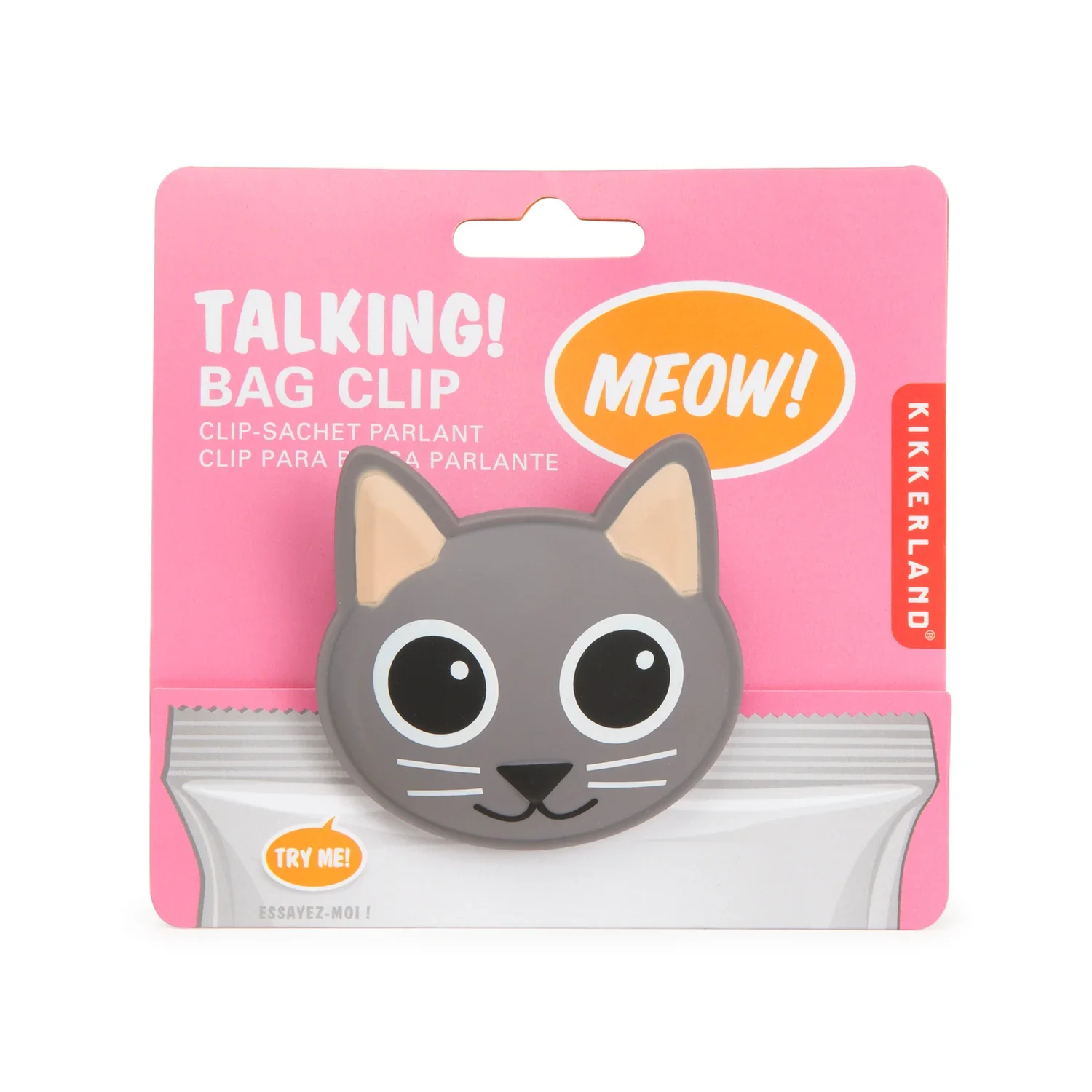 Talking Cat Bag Clip