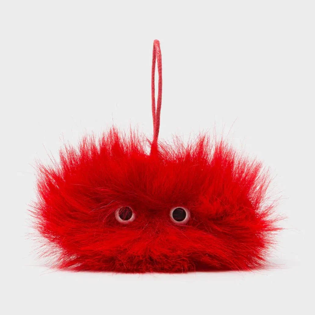 Tree Ornament - Red Fuzzy Monster