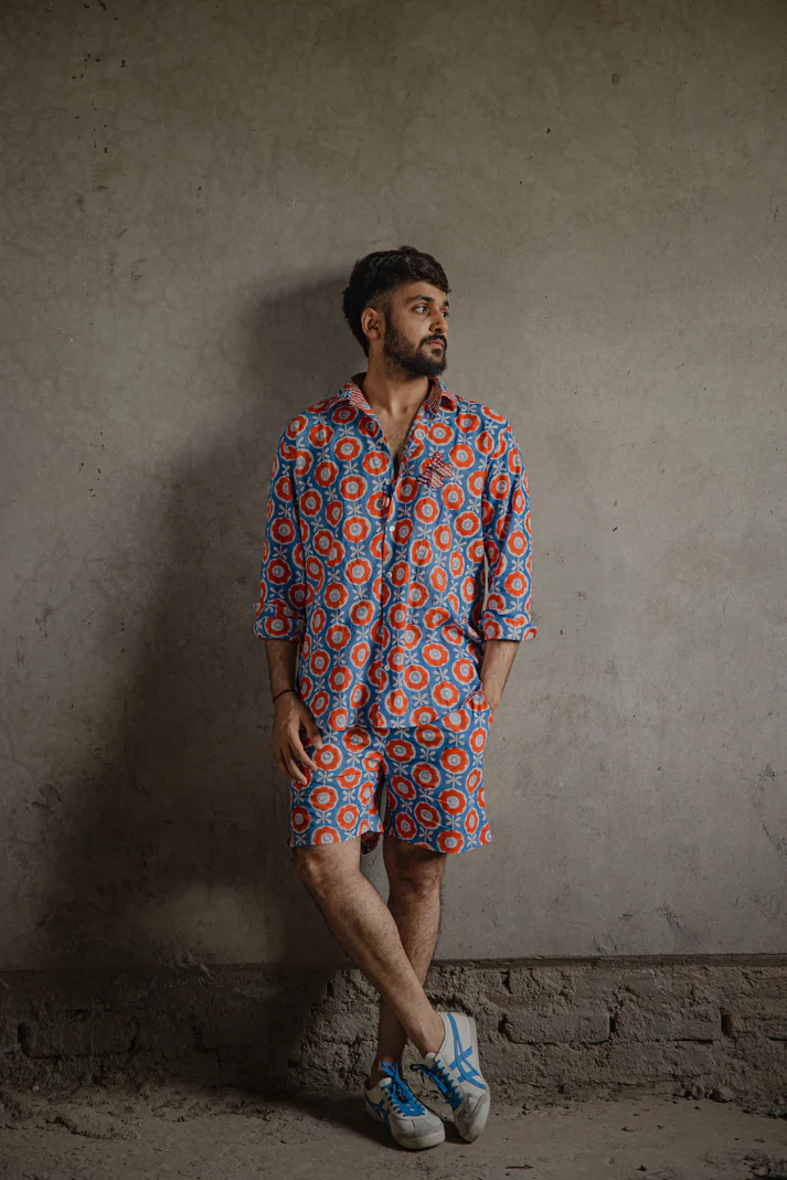 Udai Handblock Printed Cotton Shirt
