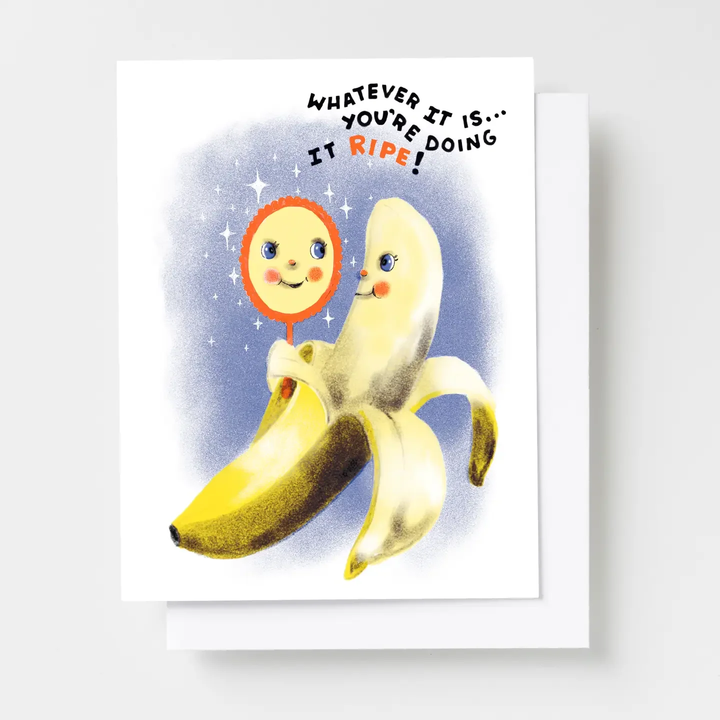 You're Doing It Ripe Risograph Card